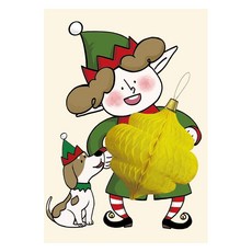 YURICOM 蜂巢聖誕精靈裝飾立體卡片組, 1套, 混合顏色