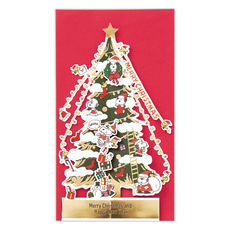 Hallmark 史努比聖誕立體彈出卡片 828363, 1個, 混色