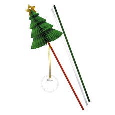 YURICOM 蜂巢立體花朵聖誕綠樹擴香棒組, 1套, 混合顏色