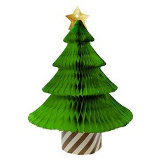 YURICOM 蜂巢聖誕綠樹立體卡片裝飾套組, 1套, 混合色