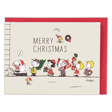 Hallmark 史努比聖誕立體彈出卡片 828370, 1個, 混色