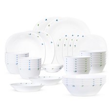 Bacile 歐洲洋甘菊10人家用碗盤組 36入, 1組, 白色, 空氣 10p + 上菜 10p + 開胃菜盤 2p + 配菜小 2p + 沙拉碗 4p + 方形小盤 4p + 方形大盤 2p + 方形配菜 2p