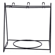 세컨드베스트 컵 홀더 접시 꽂이 다용도 수납정리용품 6구 18.5 x 19.3 cm, 블랙, 1개