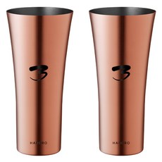 하로로 스텐304 야마노 로즈 플레인 컵 380ml, 2개