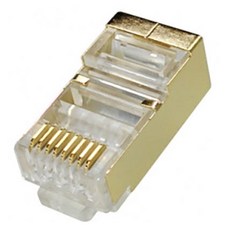 LAN Star RJ45 CAT6 STP 模組化連接器 LSN-CAT6-STPG 100入, 22.7mm, 金色, 1個