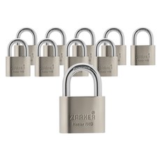 ZARKER 掛鎖 W40 10入 + 個別鑰匙 30入 + 萬能鑰匙組, 1套
