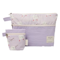 semoms Pokey 雙面防水尿布包 + 迷你包套組, 抱抱團紫色