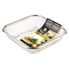 KitchenIre 不鏽鋼多用途方形籃 正方形 中, 1個