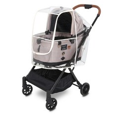 ManitoPet 狗狗推車通用雨罩, 奶油色, 1個
