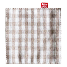 패브릭 더블레이어 체크 컵받침, 커피, 1개