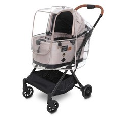 Manito Pet 狗狗推車通用雨罩, 米色, 1個