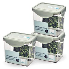 셰프웨어 클리어플러스 밀폐용기 직사각, 3개, 850ml 3개, 850ml
