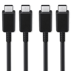 unboxing 三星相容 Galaxy Type-C to Type-C 超高速 100W PD 充電數據傳輸線, 黑色, 2個, 1m