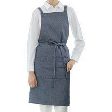 UNISTORE 雙口袋5角圍裙, 海軍藍 (A-648), 1個