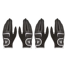 Volvik 女性用經典高爾夫手套雙手組, 黑色, 2套