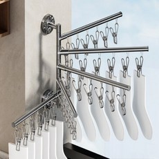 Daily Nest 多用途曬衣架 + 30入衣夾組, 金屬