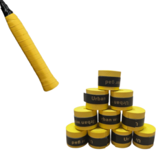 올어바웃하나 스포츠 라켓 그립 손잡이 테이프, 옐로우, 10개