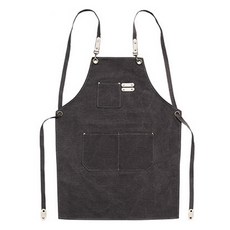 아메리칸로드 빈티지 캔버스 다용도 원피스 앞치마 RK2333, 블랙, 1개