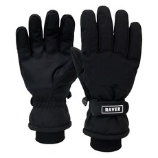 RAVER 防寒滑雪用可調鬆緊內刷毛五指手套組 R10