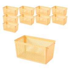 브리다 국내 제조 펜트리바구니 2호, 옐로우, 10개