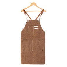 아메리칸로드 빈티지 캔버스 다용도 원피스 앞치마 RK2333, 브라운, 1개