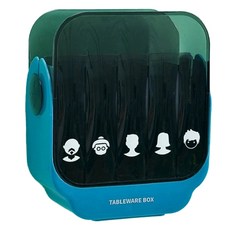 Mother Btti 分類整理可排水餐具筒 AE20567, 藍色, 1個