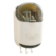 Mother Btti 壁掛式大型塑膠餐具筒 21 x 35 x 8 cm AE20521, 奶油色, 1個