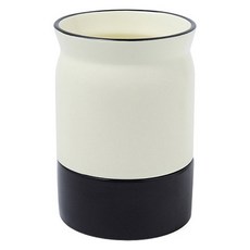 Mother Butti 圓形陶瓷料理工具餐具筒 AE20565, 1個, 白與黑