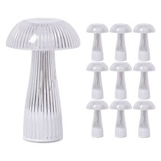 氛圍感佳水母造型檯燈 現代床頭裝飾LED氣氛燈 10入, 單一顏色