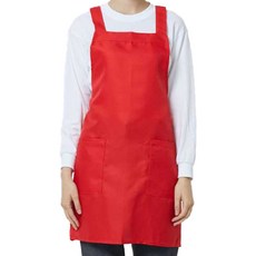유니스토어 H형 단색 앞치마 A-52, 레드(A-526), 1개