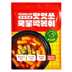 Masiso 湯頭辣炒年糕 原味 3人份, 600g, 1個