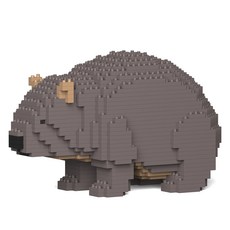 袋熊野生動物積木 M, 1個, 混色