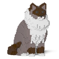 坐姿布偶貓積木 手套花色 M, 1個, 混合色