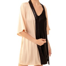 Ipeul 女性用細肩帶睡裙 性感內衣 絲綢睡衣 睡袍 居家服0