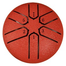 Toppia 簡約6音迷你鋼舌鼓 紅色, 單一商品, 1個