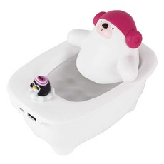 젤센 목욕하는 북극곰 미니 가습기 + USB LED LIGHT 세트, polarlife, 화이트