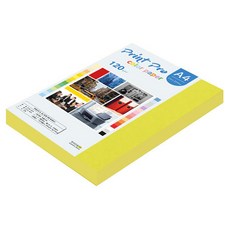 종이문화 프린트프로 칼라복사지 120g No 08 브라이트옐로우 160p, A4, 160매