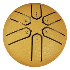 Toppia 簡約6音迷你鋼舌鼓 金色, 單一商品, 1個
