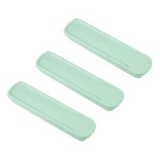 YoGoMoJi 便攜式靜音餐具盒 24cm, 綠色, 3個