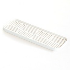 윤코 건조 식기 수납 물빠짐 받침대, 화이트, 1개, 1단