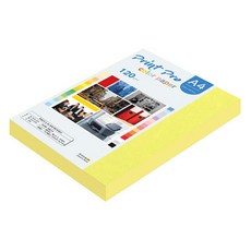종이문화 프린트프로 칼라복사지 120g No 07 후레쉬옐로우, 160개, A4