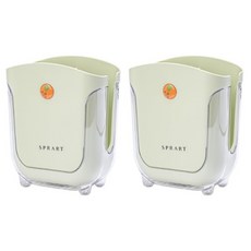 MMMII 簡約馬卡龍色直立式瀝水餐具筒 FM187, 綠色, 2個