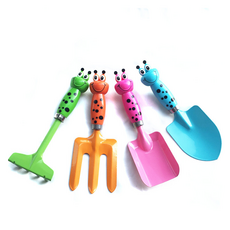 B2win漂亮的幼苗鏟 圓形+方形+耙子+叉子組, 1組