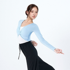 Marketpia 女性芭蕾上衣 扭結披肩