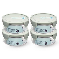 Chef's Ware Clear Plus圓形密封保鮮盒 740ml, 4個, 單品