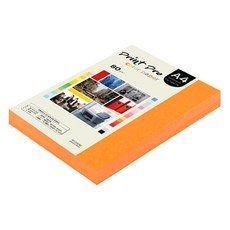 종이문화 프린트프로 칼라복사지 80g No 27 오렌지, A4, 250개