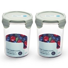 Chef's Ware Clear Plus玉米沙拉密封容器 圓形, 2個, 630ml
