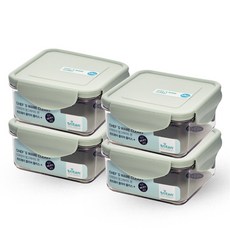 Chef's Ware Clear Plus正方形小菜密封保鮮盒, 4個, 650ml