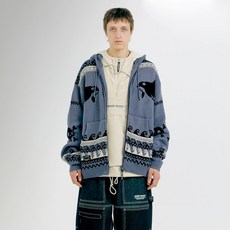 oceanpacific 男女通用虎鯨針織拉鍊連帽外套 WOPC6SJSCZ01