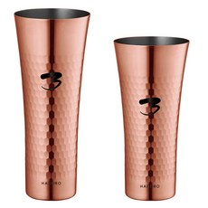 Haroro Yamano Rose 304不鏽鋼錘紋杯 380ml + 460ml 套組, 1套